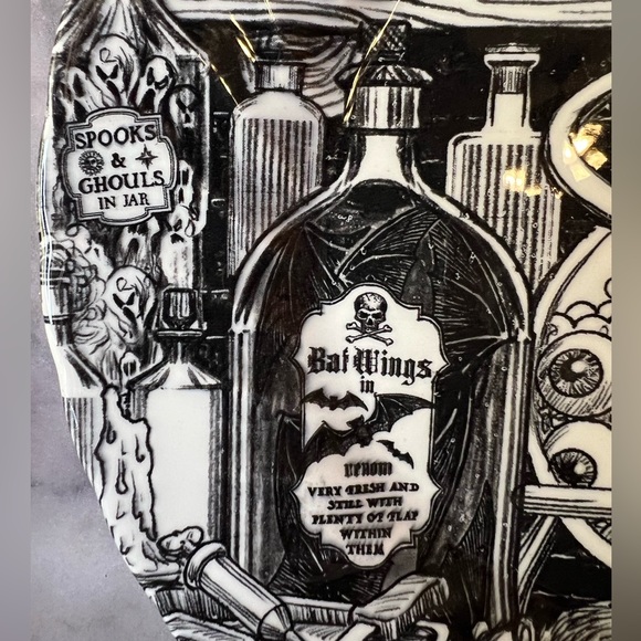 Halloween Laboratory Boiling Eyeballs Dinner Plate Apothecary Rats Poison Bottle - Picture 7 of 16
